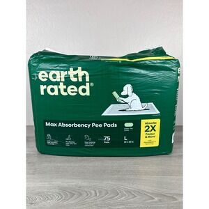 Earth Rated Max Absorbency Pee Pads Green Tea Scent Large 22x23 75 Count Pack